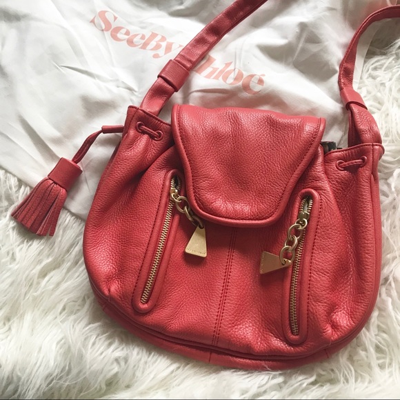 See by Chloe leather coral handbag - Picture 3 of 8